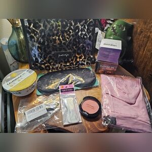 Kendall & Kylie Leopard Print bag filled with Skincare Items all NWT